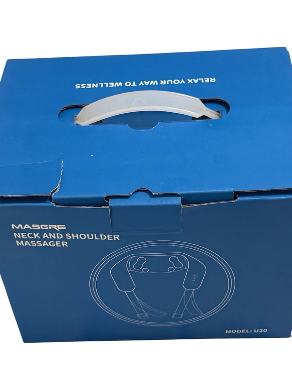 MASGRE U20 Neck & Shoulder Massager with Heat I Cordless Shiatsu Deep Tissue